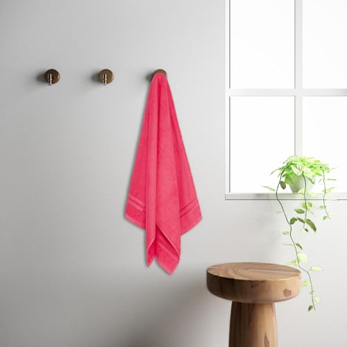 Welspun 100% Cotton Quick Dry Bath Towel | High Absorbency Super Soft, Fast Drying Towels for Bath | 380 GSM Large Size 1 Piece Bath Towel for Men and Women | Sized 70cm X 150cm Coral - Image 1