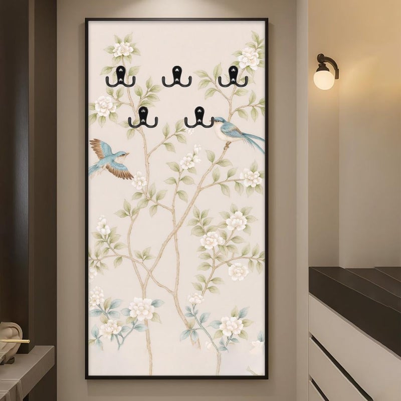 4gdran Decorative Canvas Painting with Hooks for Hanging Clothes - Image 1