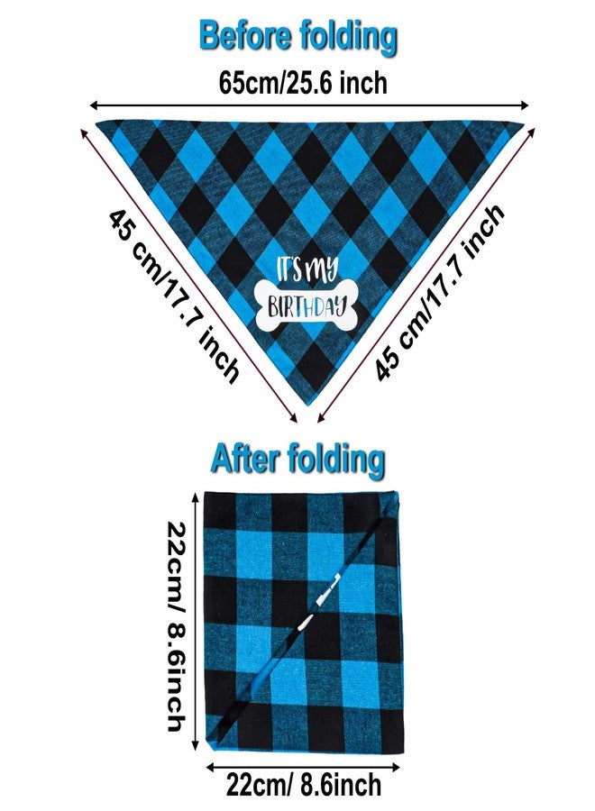 فيبيث منديل قطني مزدوج الوجهين للكلاب من فيبيث، مناسب لأعياد ميلاد الأولاد والبنات، قابل للغسل، بنقشة مربعات، مرايل للكلاب الصغيرة والمتوسطة والكبيرة، للجنسين، والقطط والحيوانات الأليفة. - Image 2