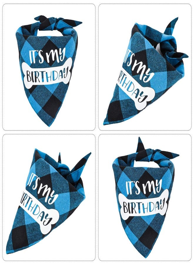 فيبيث منديل قطني مزدوج الوجهين للكلاب من فيبيث، مناسب لأعياد ميلاد الأولاد والبنات، قابل للغسل، بنقشة مربعات، مرايل للكلاب الصغيرة والمتوسطة والكبيرة، للجنسين، والقطط والحيوانات الأليفة. - Image 3