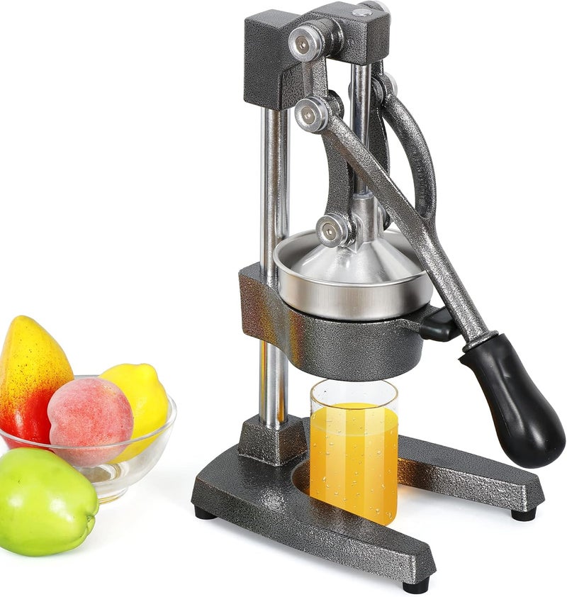 ZENY Commercial Grade Hand Press Manual Juicer - Home Restaurant Fruit Juice Squeezer - Citrus Squeezer for Lemons Limes Pomegranate Oranges, Grey - Image 2
