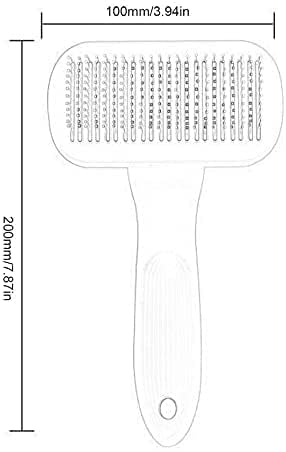 PARVY Pet Hair Remover Dog Brush Cat Comb Animal Grooming Tools Dogs Accessories Cat Pet Supplies Stainless Steel Beauty Massage Comb(1 PCS) - Image 5
