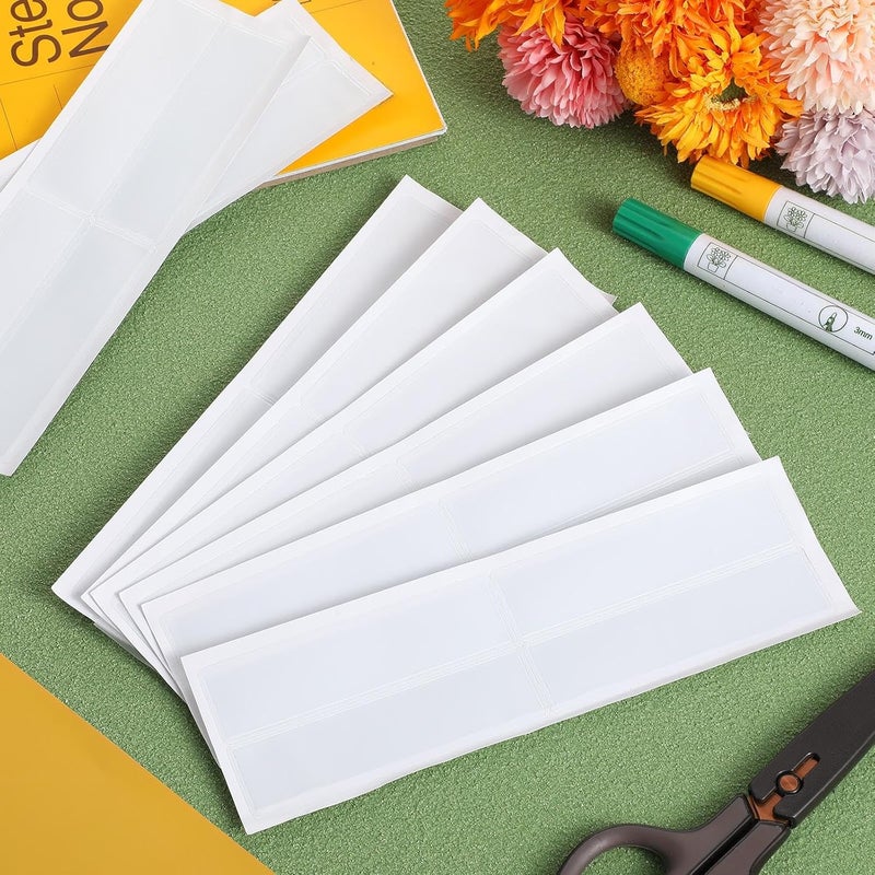 Epakh 200 Pack Label Holders Adhesive Label Pockets 1.2 x 4.3 Inch Plastic Clear Tag Index Card Holders Name Tags Pockets for Drawers, Shelves, Storage Bins Mailbox Library Classroom - Image 5