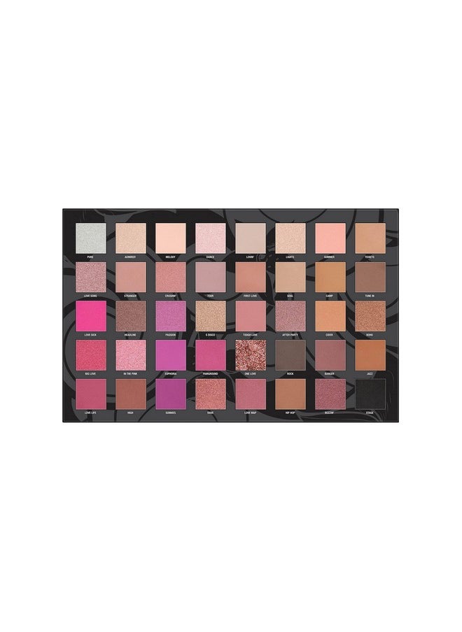W7 Love Fest Pressed Pigment Palette 40 Playful Party Colors With Matte Shimmer Glitters Flawless Long Lasting Bold Makeup  - Image 4