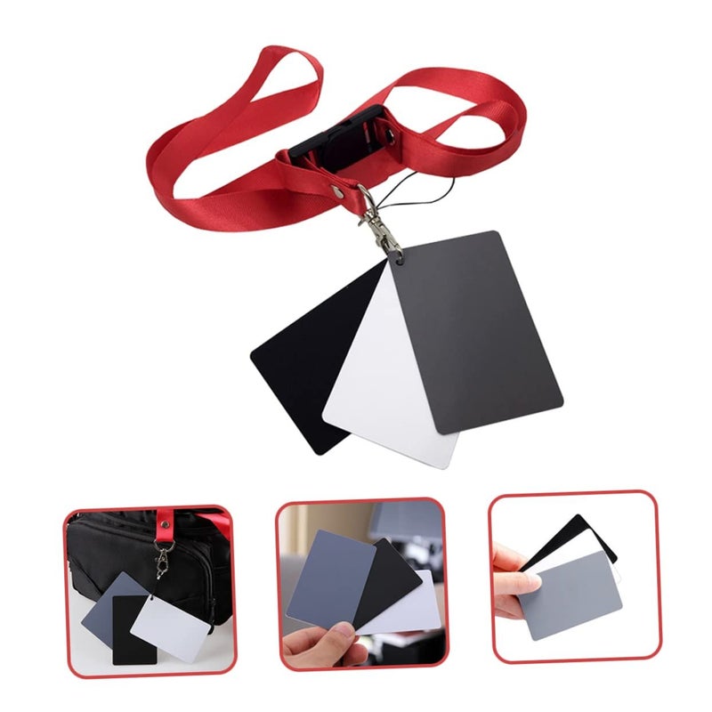 Color Checker Card Set 2Pcs 8.5X5.4CM Photography Exposure Reference Tool with Lanyard - Image 4