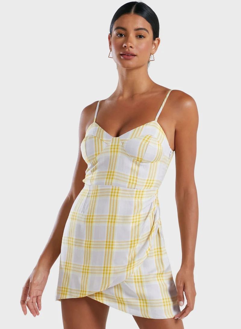 rvca First Class Checked Dress