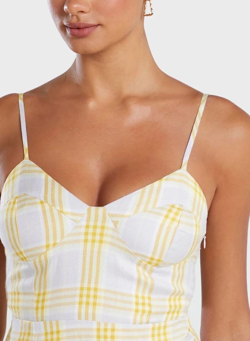 rvca First Class Checked Dress