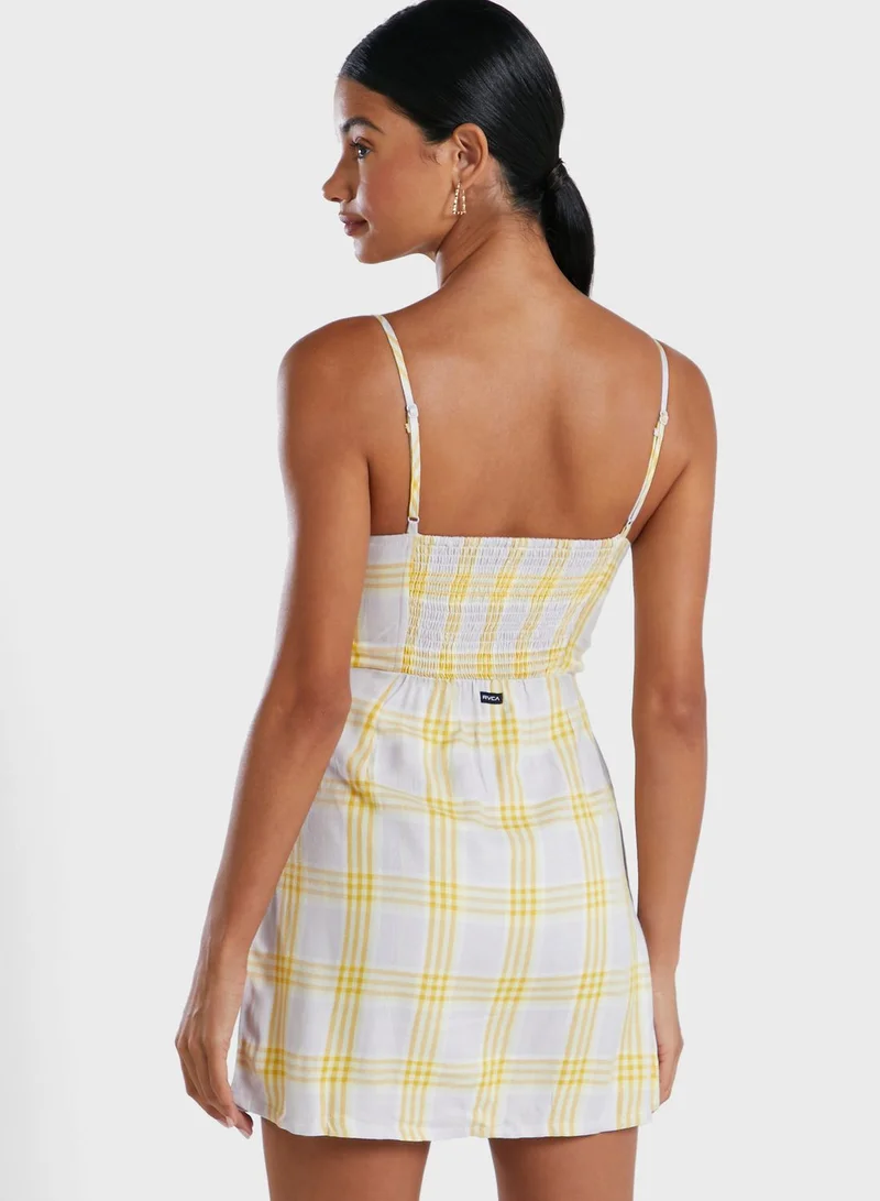 rvca First Class Checked Dress