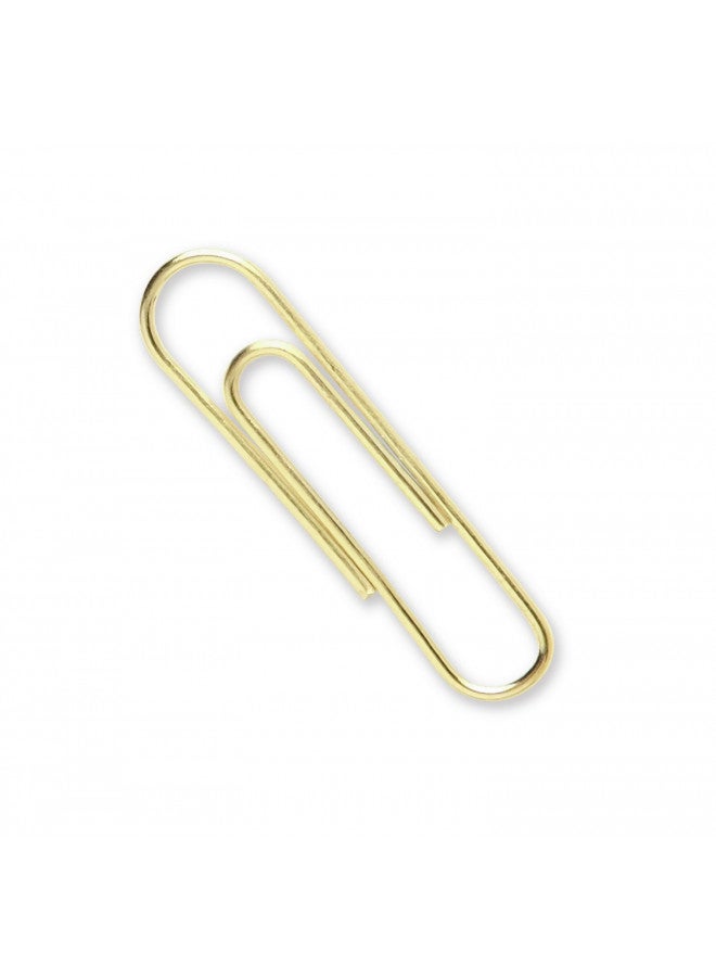 ACCO Brands Paper Clips, Regluar, # 2 Size, Smooth, Gold, 100 Clips/Box (72533) - Image 2