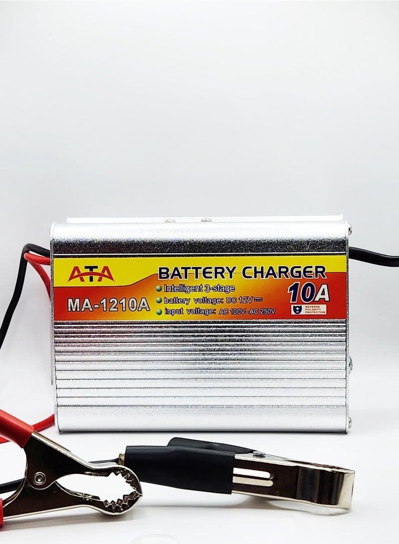 ATA Automatic Intelligent Battery Charger 12V 10A with Multiple Protections Aluminum Body - Image 2