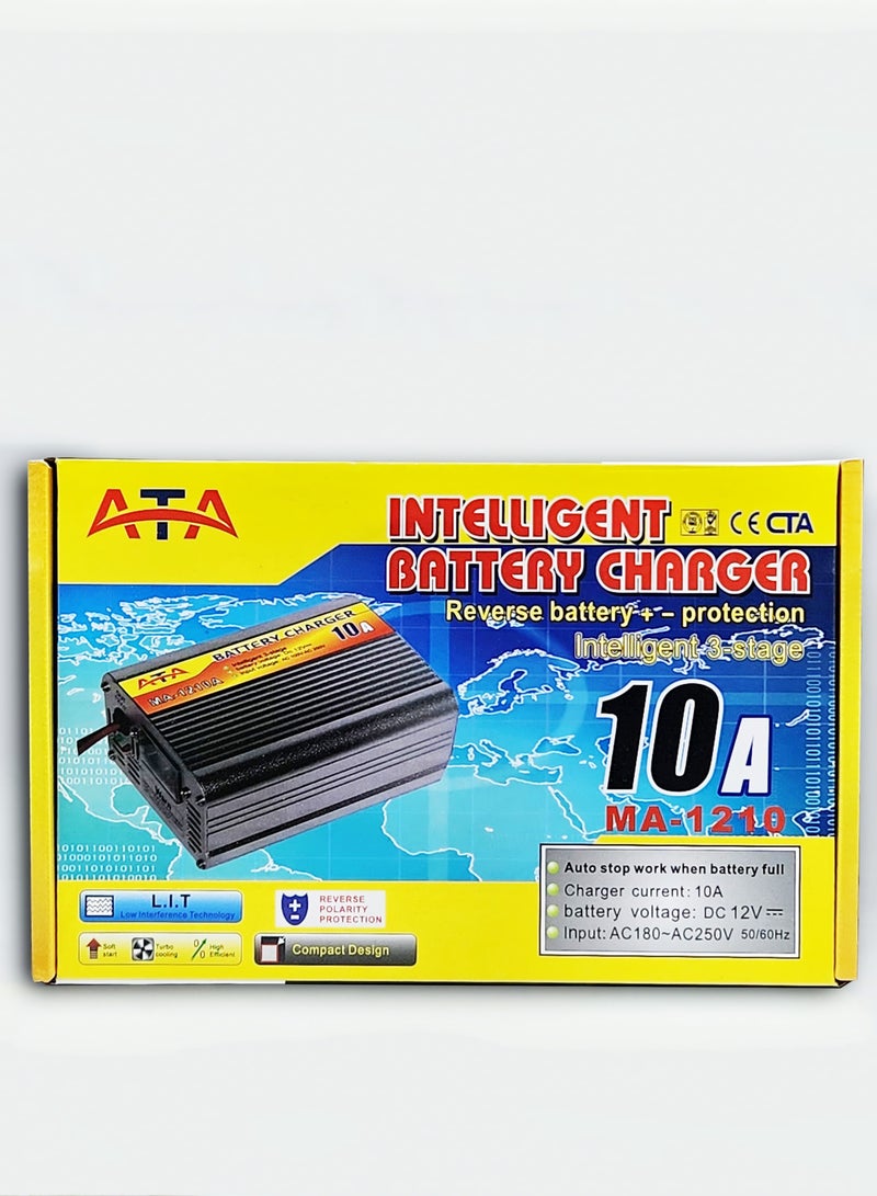 ATA Automatic Intelligent Battery Charger 12V 10A with Multiple Protections Aluminum Body - Image 4