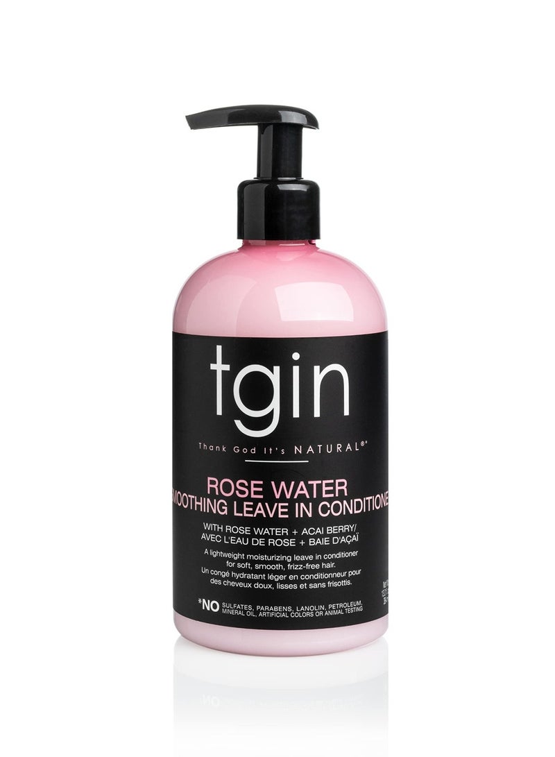 Tgin Rose Water Smoothing Leave-In Conditioner for Natural Hair 384ml - Image 1