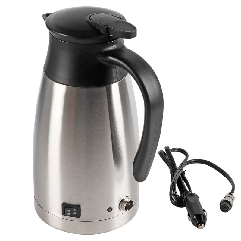 12V 1000ml Stainless Steel Car Automobile Electric Heating Kettle Portable Water Cup - Image 1