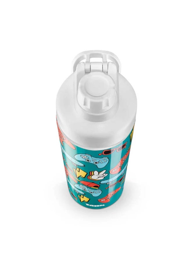 تانك سوبر كول ميني – زجاجة مطبوعة بتصميم الألعاب، 650 مل، خالية من الـ BPA، معزولة حرارياً ومضادة للتسرب – زجاجة مياه للأطفال - Image 5