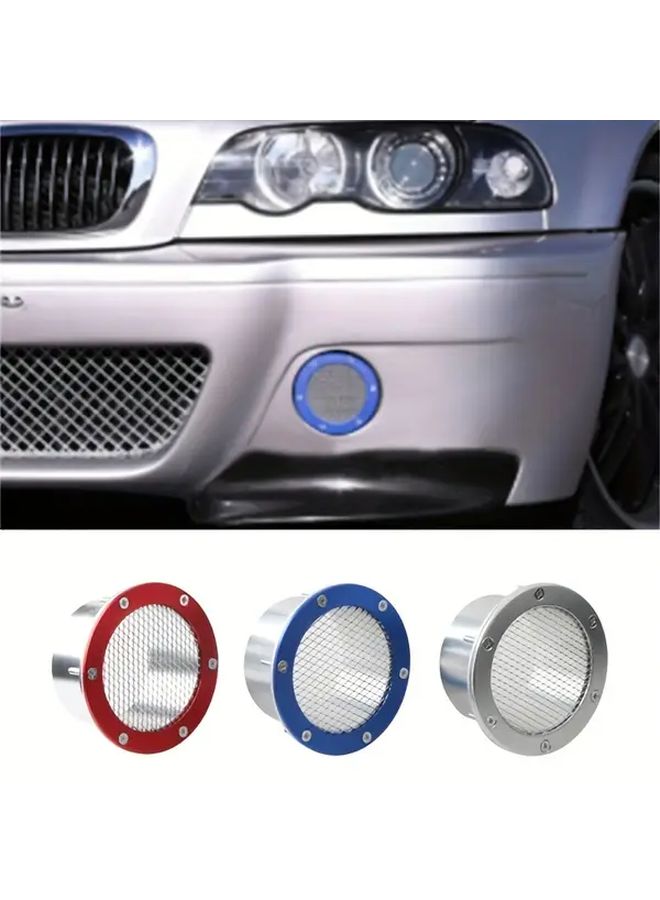 Universal 3 Color Silvery Aluminum Alloy Car Hood Vent Scoop Racing Air Duct Pipe Cold Air Intake Accessory For Modified Auto Exhaust System 76mm 2.9in - Image 1