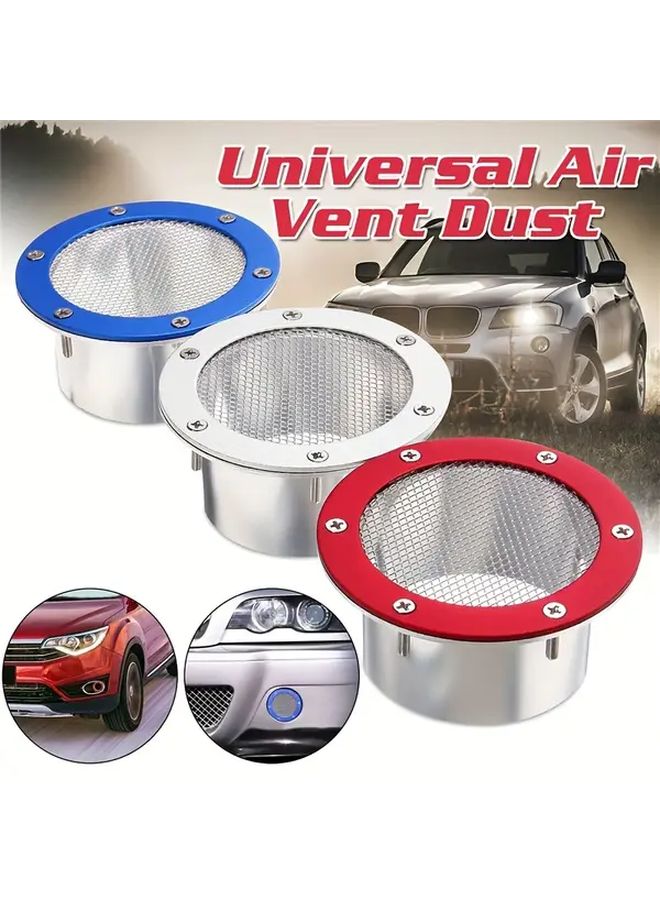 Universal 3 Color Silvery Aluminum Alloy Car Hood Vent Scoop Racing Air Duct Pipe Cold Air Intake Accessory For Modified Auto Exhaust System 76mm 2.9in - Image 2