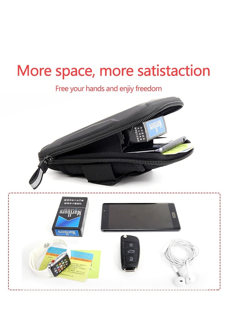 Excefore Outdoor Sports Multifunctional Armband Waterproof Running Sports Fitness Mobile Arm Bag, Compatible with for 11 Pro Max 11 XS XR 8, Galaxy S20 S10 S9 Plus for Men & Women (Black) - Image 4