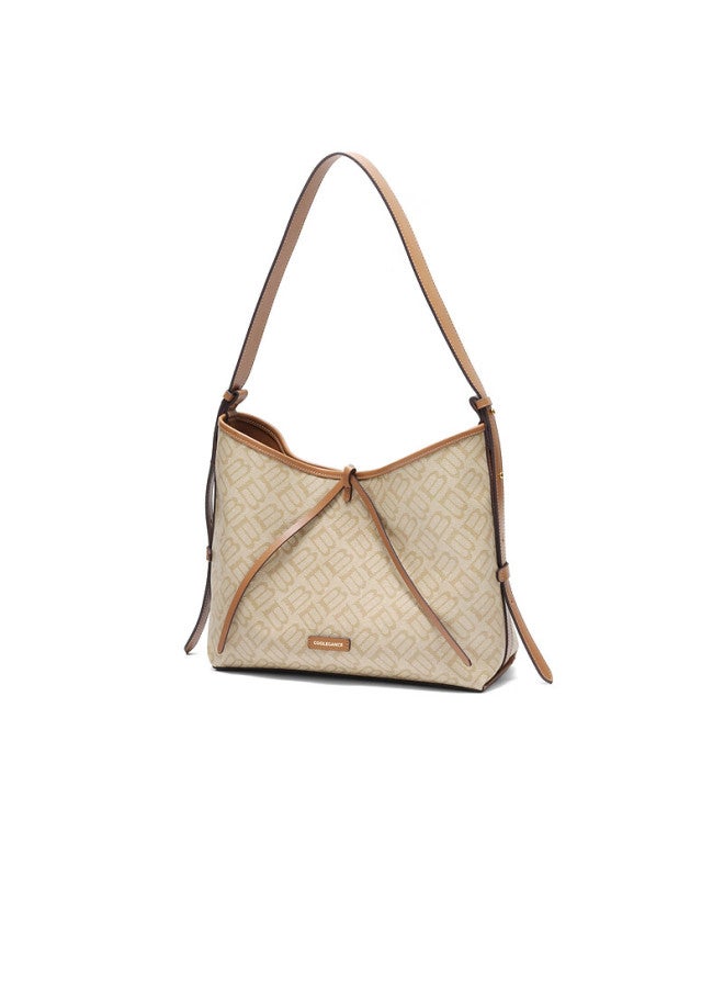 Belle New Year Gift Women's Bag 25 New Retro Seagull Monogram Hobo Tote Bag X7326dx5 Apricot - Image 1