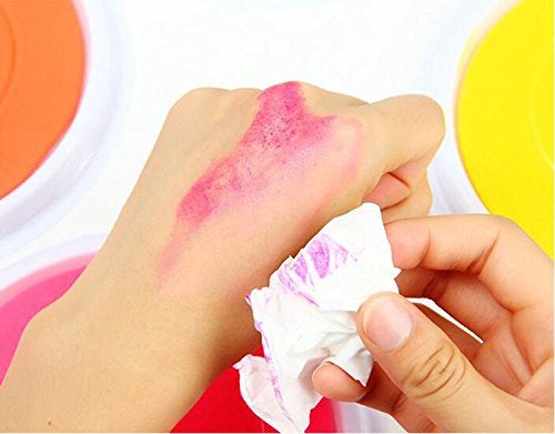 Myboree Washable Large Ink Pads for Kids Crafts Projects Rubber Stamps 12 Colors - Image 2