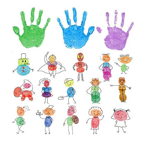 Myboree Washable Large Ink Pads for Kids Crafts Projects Rubber Stamps 12 Colors - Image 3
