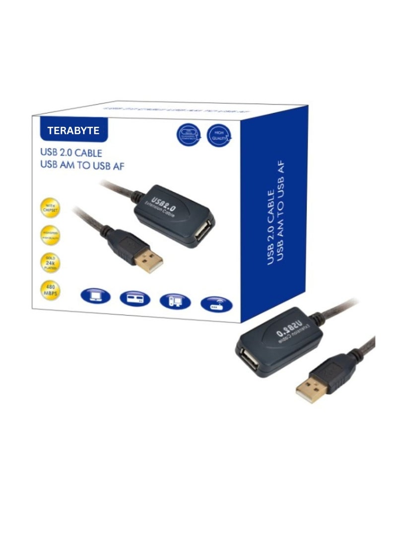 Terabyte USB 2.0 High Speed Active Extension / Repeater Cable 20M - Image 1