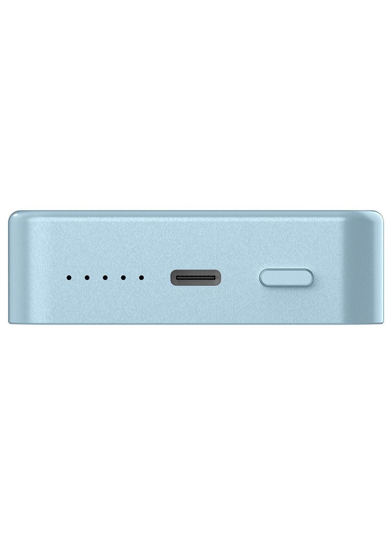 Momax - Q.Mag Power7 10000mAh Magnetic Wireless Battery Pack compatible with Magsafe - Blue - Image 1