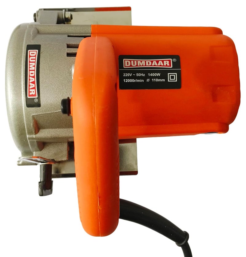 Inditrust Dumdaar 1400 W Marble cutting machine with 1pc Marble Cutting blade set Handheld Tile Cutter 110mm (ORANGE) - Image 2