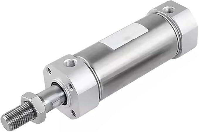 Stainless Steel Mini Pneumatic Cylinder 20mm Bore 225mm Stroke Double Acting - Image 1