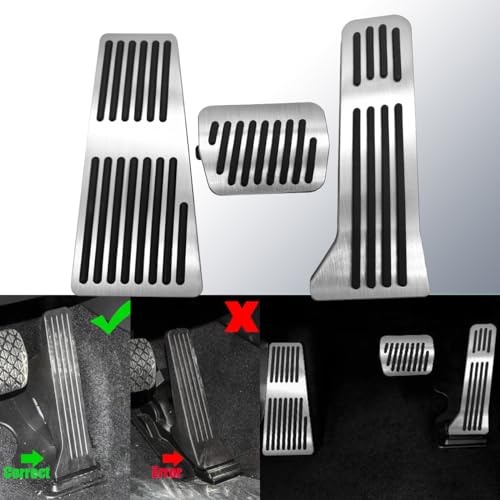 Rxmgf Brake Foot Rest Pedal Cover Gas Accelerator Pedal Cover Compatible with Mazda CX-3 CX-5 CX-9 Mazda 2 3 6 (Silvery) - Image 3