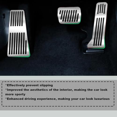 Rxmgf Brake Foot Rest Pedal Cover Gas Accelerator Pedal Cover Compatible with Mazda CX-3 CX-5 CX-9 Mazda 2 3 6 (Silvery) - Image 4