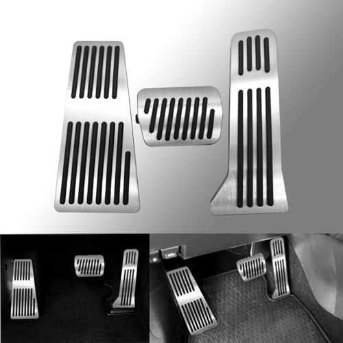 Rxmgf Brake Foot Rest Pedal Cover Gas Accelerator Pedal Cover Compatible with Mazda CX-3 CX-5 CX-9 Mazda 2 3 6 (Silvery) - Image 2