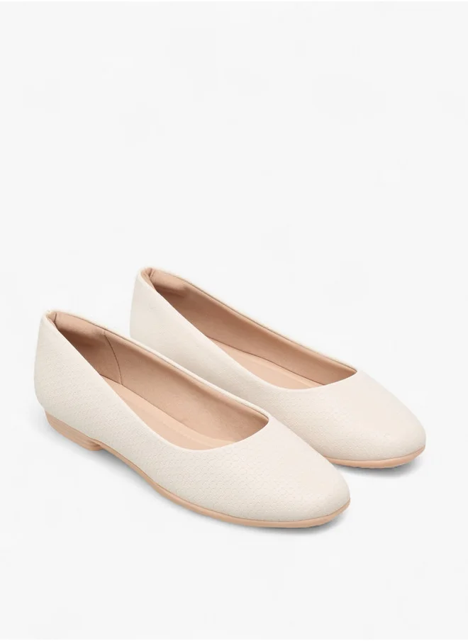 PICCADILLY Women's Textured Slip-On Ballerina Shoes