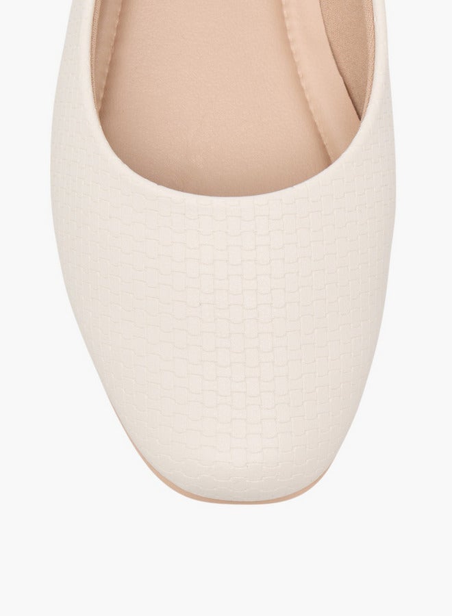 Piccadilly Women's Textured Slip-On Ballerina Shoes - Image 4