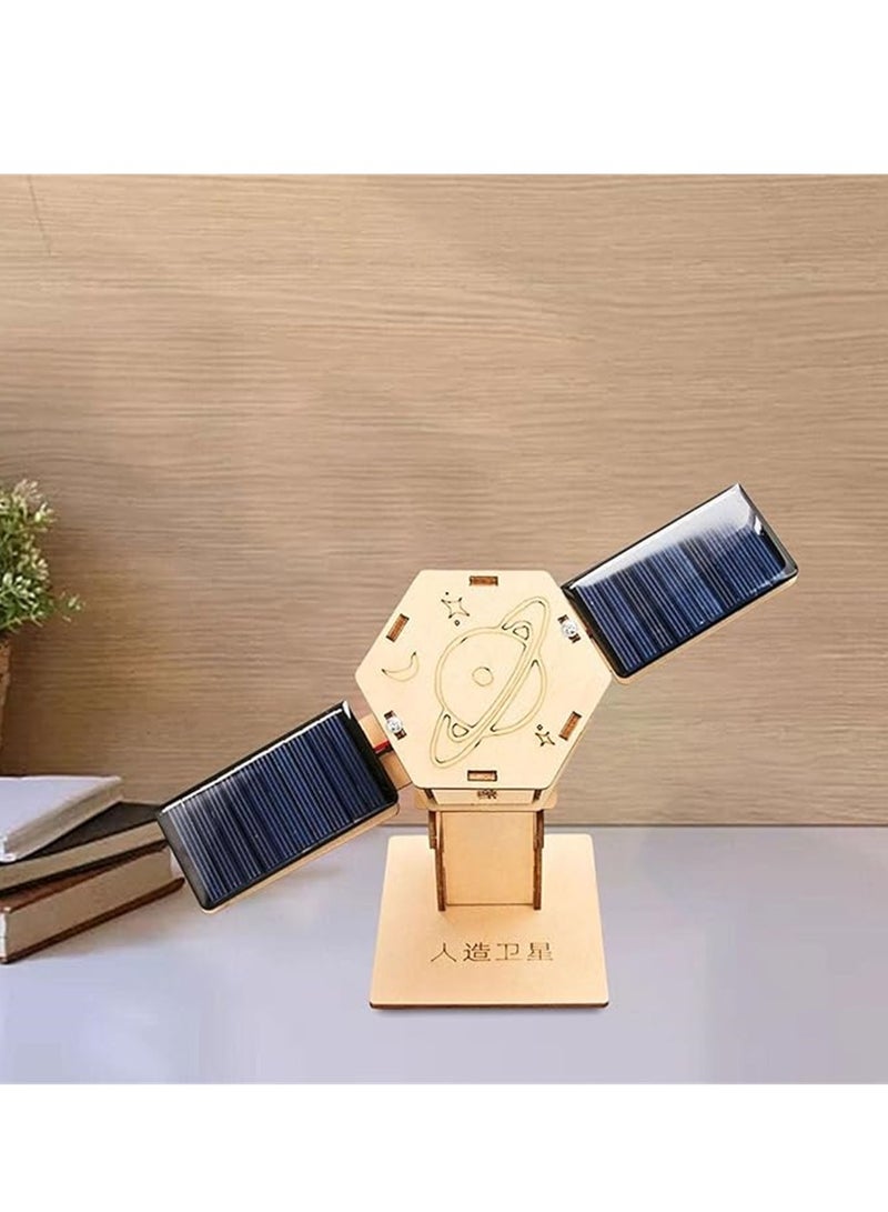 SYOSI DIY Artificial Satellite Model, Wood Science Projects Experiment Kits, Novelty Scientific Building Toy, DIY Model Kits for Exploring Principles of Artificial Satellites, Gift, Teaching Prop - Image 5