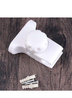 SYOSI Shower Head Holder, Reusable Adjustable, Mount  Holder for Bathroom Accessories, Handset, Chrome Wall, Bracket(White One Piece)  - Image 1