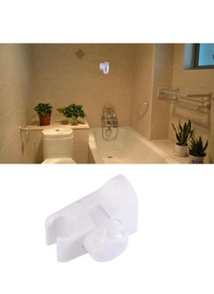 SYOSI Shower Head Holder, Reusable Adjustable, Mount  Holder for Bathroom Accessories, Handset, Chrome Wall, Bracket(White One Piece)  - Image 2