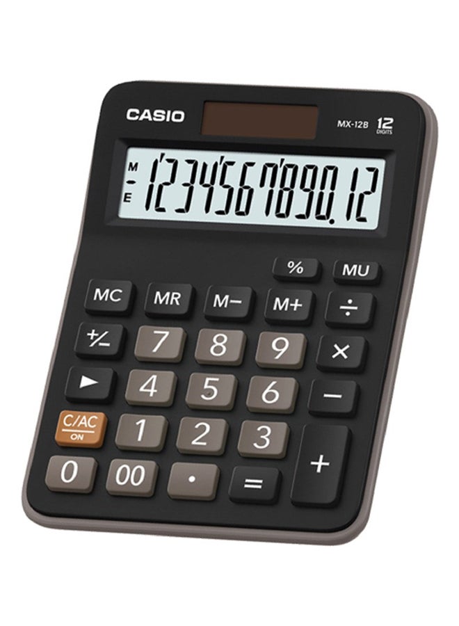 Essential 12-Digit Basic Calculator Black/Grey