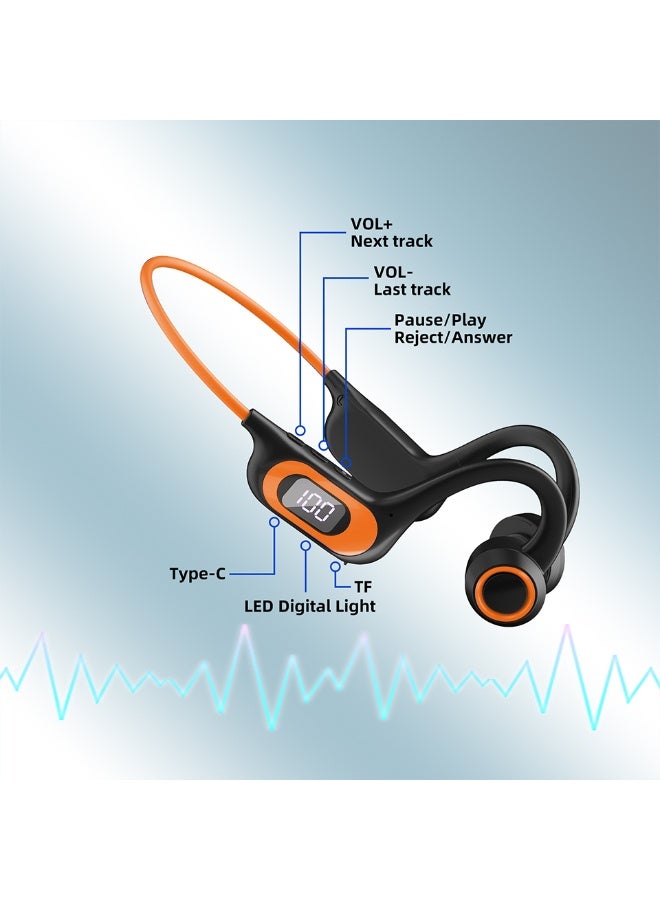JBLTM Bone conduction second generation air conduction earphones wireless bluetooth earphones open earplugs with microphone, outdoor sports running, battery display, SD card support, noise reduction, sports style  - Image 4