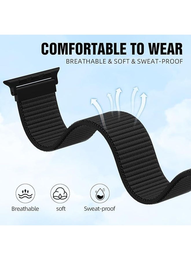 Youque Nylon Replacement Wrist Band for Apple iWatch Series 10 46mm, Compatible with iWatch Band 42mm/44mm/45mm/46mm/49mm, for iWatch Ultra Series 11 10 9 8 SE 7 6 5 4 3 2 1 - Image 3