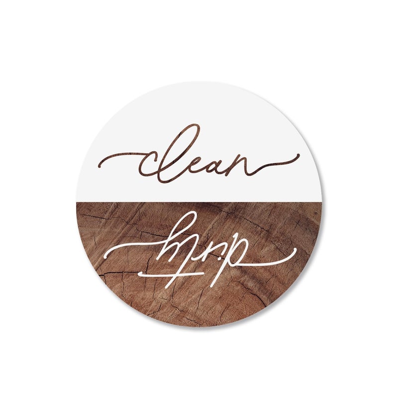 ThreeKin Collective ThreeKin Clean/Dirty Magnet for Dishwasher, Kitchen Gadget Gift, Easy-to-Read Strong Magnetic Indicator Sign for Home Decor and Organization - Image 1