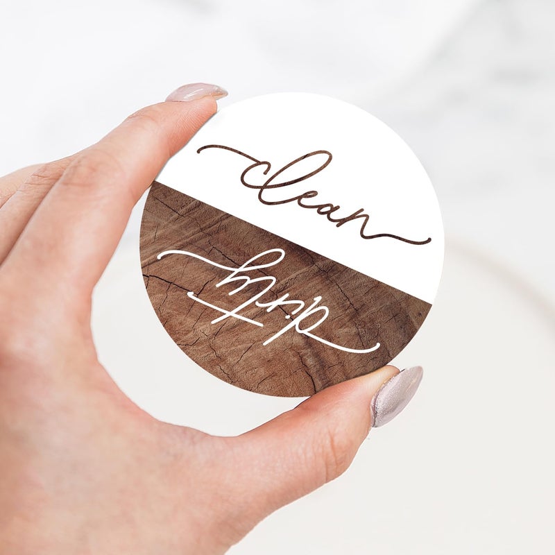 ThreeKin Collective ThreeKin Clean/Dirty Magnet for Dishwasher, Kitchen Gadget Gift, Easy-to-Read Strong Magnetic Indicator Sign for Home Decor and Organization - Image 2