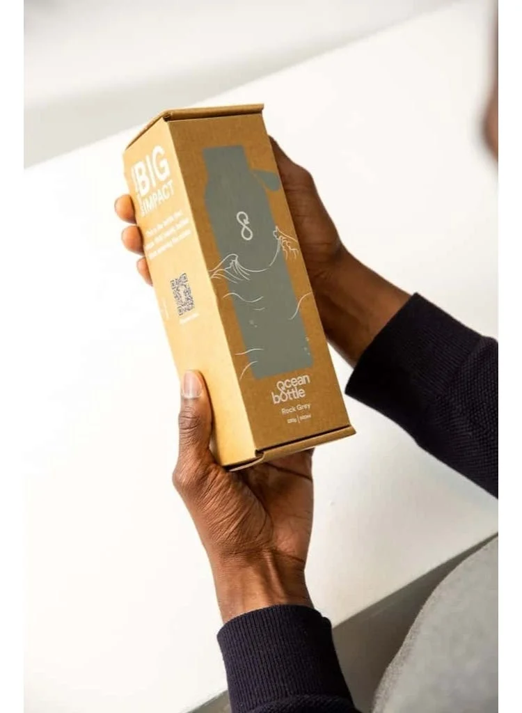 Ocean Bottle Premium 750ml Recycled Stainless Steel Water Bottle – Vacuum Insulated Leak-Proof Reusable Eco Friendly Drink Bottle for Cold & Hot Beverages, Dishwasher Safe, Sustainable Ocean Plastic Impact Design (Ocean Blue)