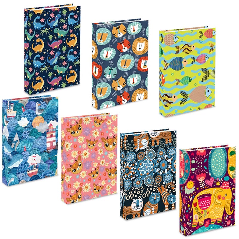 ARTLYMERS 7 Pack Stretchable Book Covers Jumbo Book Sleeves for Textbook Hardcover Books up to 9 x 11 Inches Reusable Washable and Protective Textbook Covers for School Kids Boys Girls - Image 2