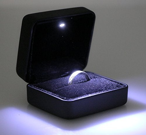 Omeet Mini size Metal glossy with LED Jewelry Gift Box - Easy to fit into your pocket or handbag - Image 5