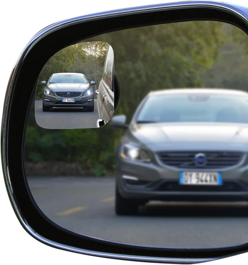 POMFW Blind Spot Mirror, 2 inch Rearview Convex Side Mirrors for Cars SUV Truck Van Stick on 3M Adhesive, Rear View HD Glass Frameless Sway Rotate adjustable Wide Angle 2PCS (Sector) - Image 1
