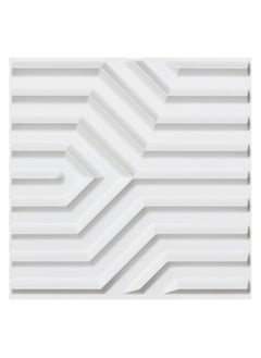 Black Matt White PVC 3D Wall Panels – Geometric Matte Design, 50x50cm (12 Pack), Modern Decorative Panels for Living Room, Bedroom, Office, and Commercial Spaces