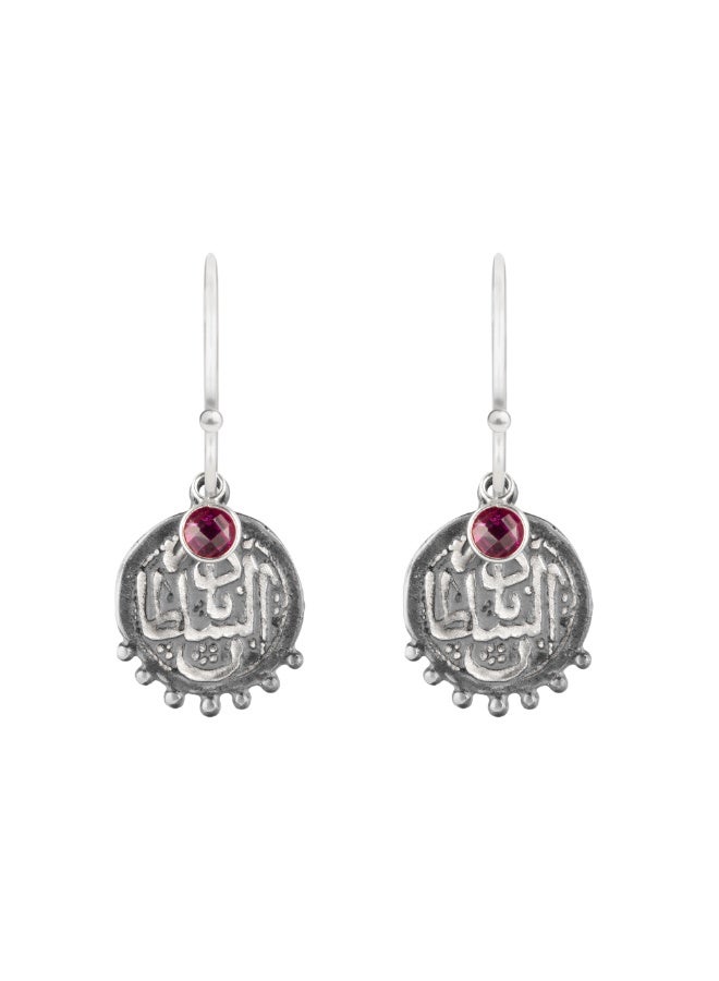Minza ” The King ” Pure 925 Sterling Silver, Red Agate stone, Handmade Earrings for Women, Dangle and Drop Earrings, 4.00 grams of Silver, Jewelry for Casual & Special Occasion - Image 1