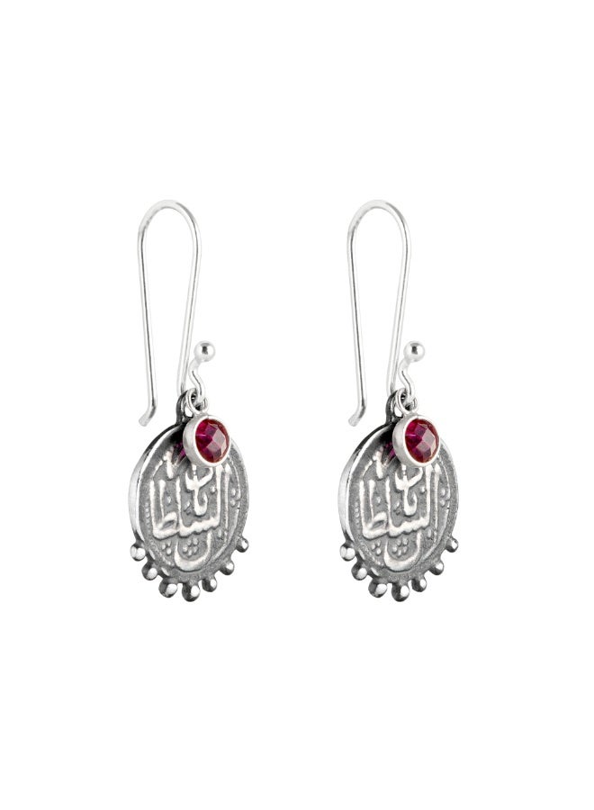 Minza ” The King ” Pure 925 Sterling Silver, Red Agate stone, Handmade Earrings for Women, Dangle and Drop Earrings, 4.00 grams of Silver, Jewelry for Casual & Special Occasion - Image 3