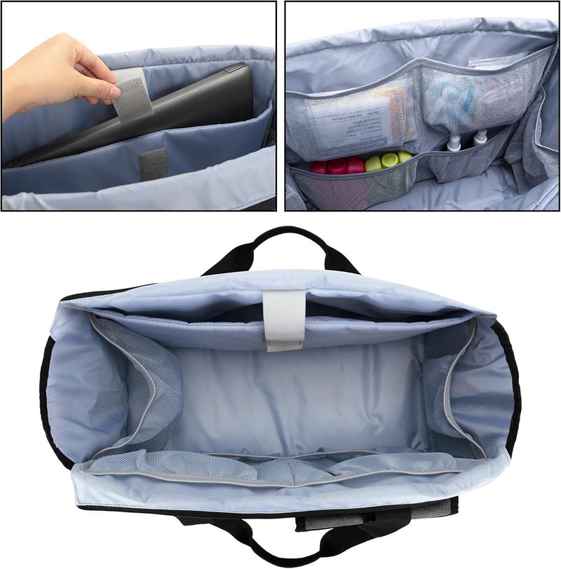 Trunab Nurse Tote Bag for Work with Padded 15.6” Laptop Sleeve, Nurse Bag for Hospice Visit, Home Health Care - Image 2