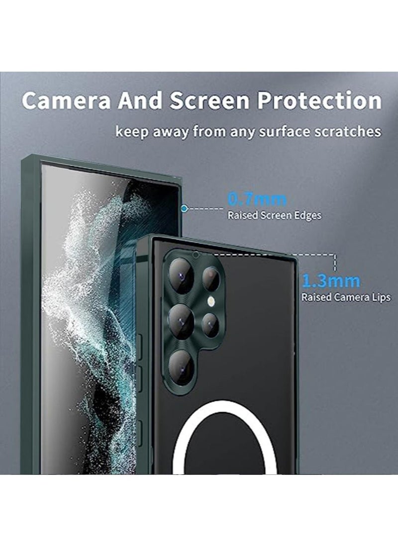 Samsung S23 Ultra 5G Metal Case Compatible with MagSafe Wireless Charger Translucent Shokproof Protective Back with Camera Lens Protection Magnetic Case Cover for Galaxy S23 Ultra 5G Accessories - Image 4